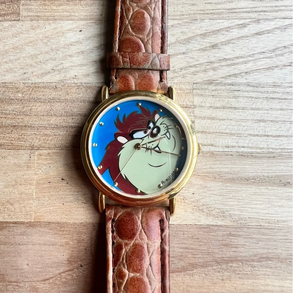 Vintage Armitron Taz Tasmanian Devil Looney Tunes watch NEW BATTERY